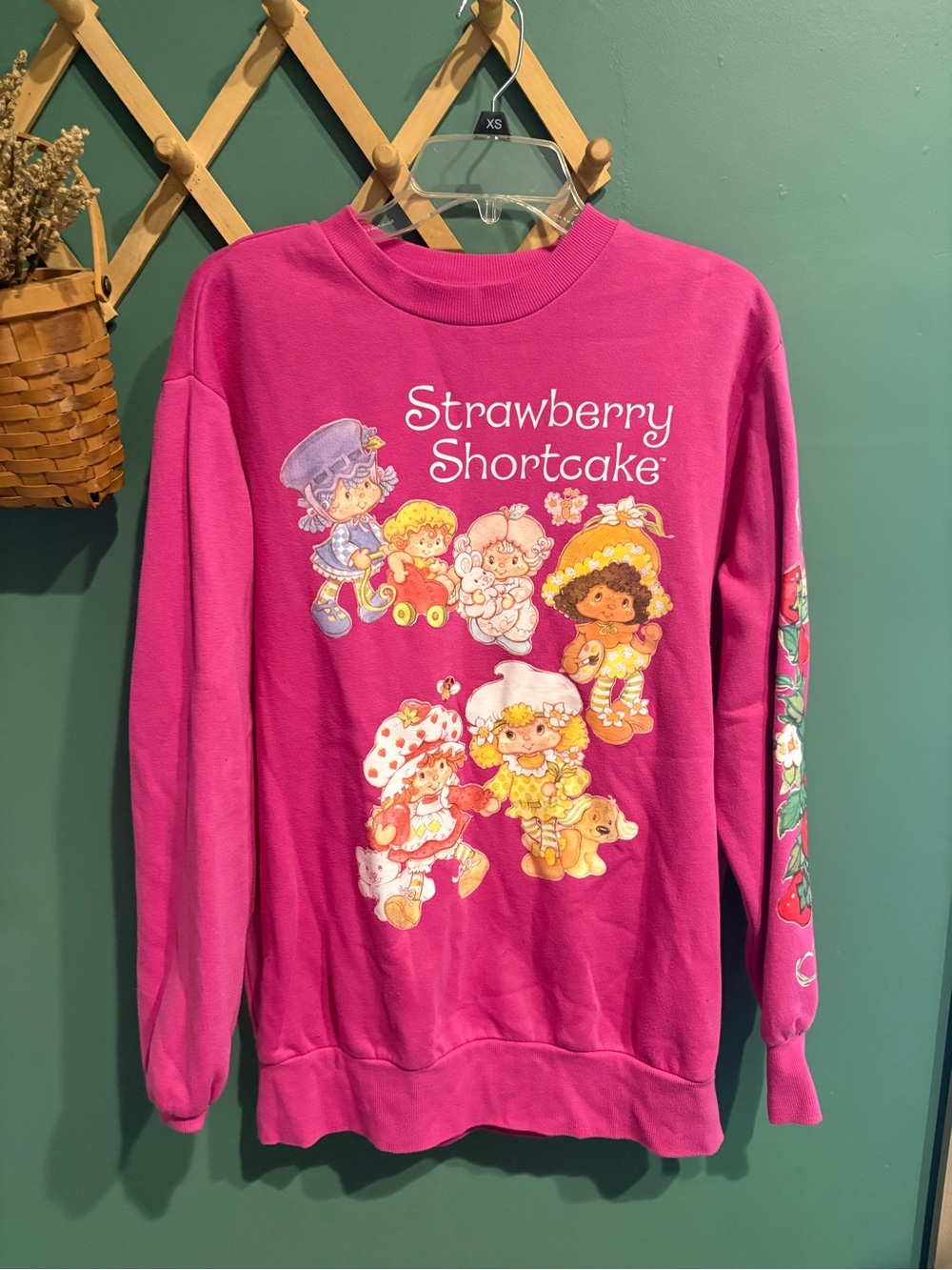 Pink Strawberry shortcake graphic sweatshirt